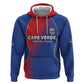 Custom Cape Verde Football Zip Hoodie Blue Sharks Make History - African Pride