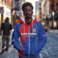 Custom Cape Verde Football Zip Hoodie Blue Sharks Make History - African Pride