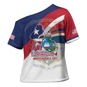 Liberia 1847 Cross Shoulder Shirt Happy Independence Day