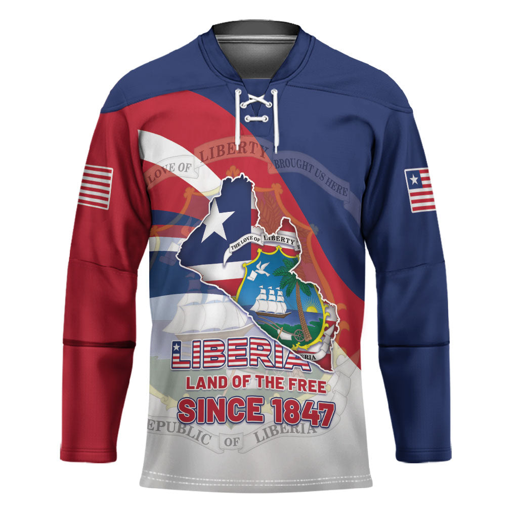 Liberia 1847 Hockey Jersey Happy Independence Day
