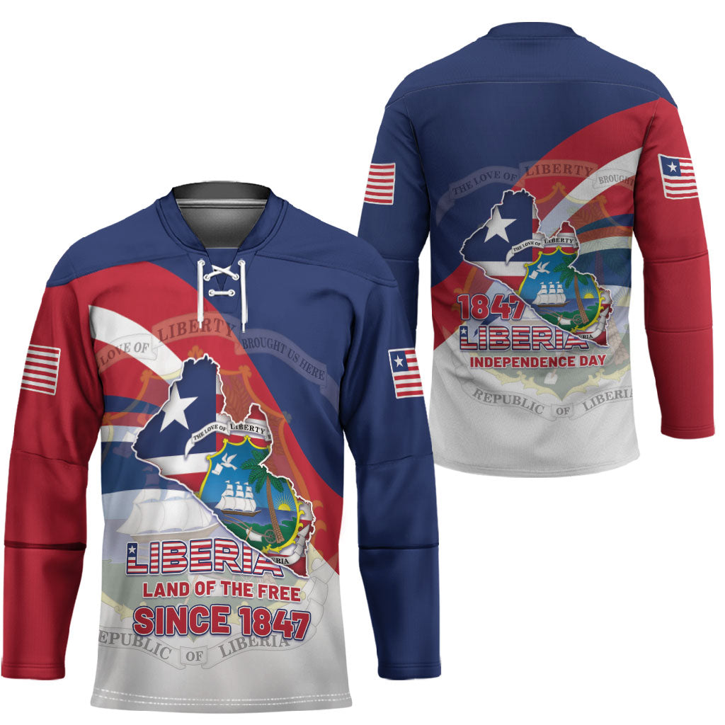 Liberia 1847 Hockey Jersey Happy Independence Day
