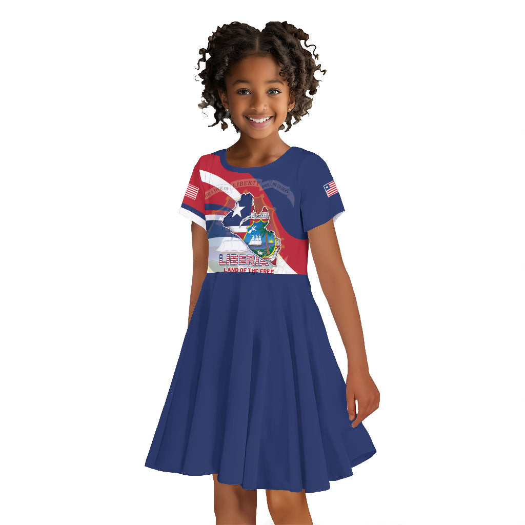 Liberia 1847 Kid Short Sleeve Dress Happy Independence Day