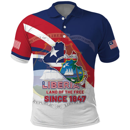 Liberia 1847 Polo Shirt Happy Independence Day