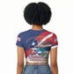 Liberia 1847 Raglan Cropped T shirt Happy Independence Day