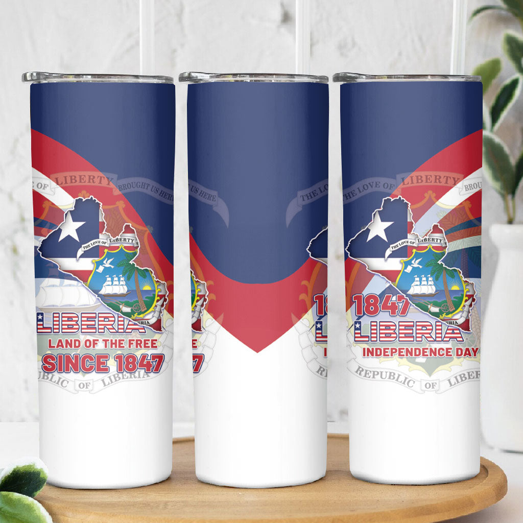 Liberia 1847 Skinny Tumbler Happy Independence Day