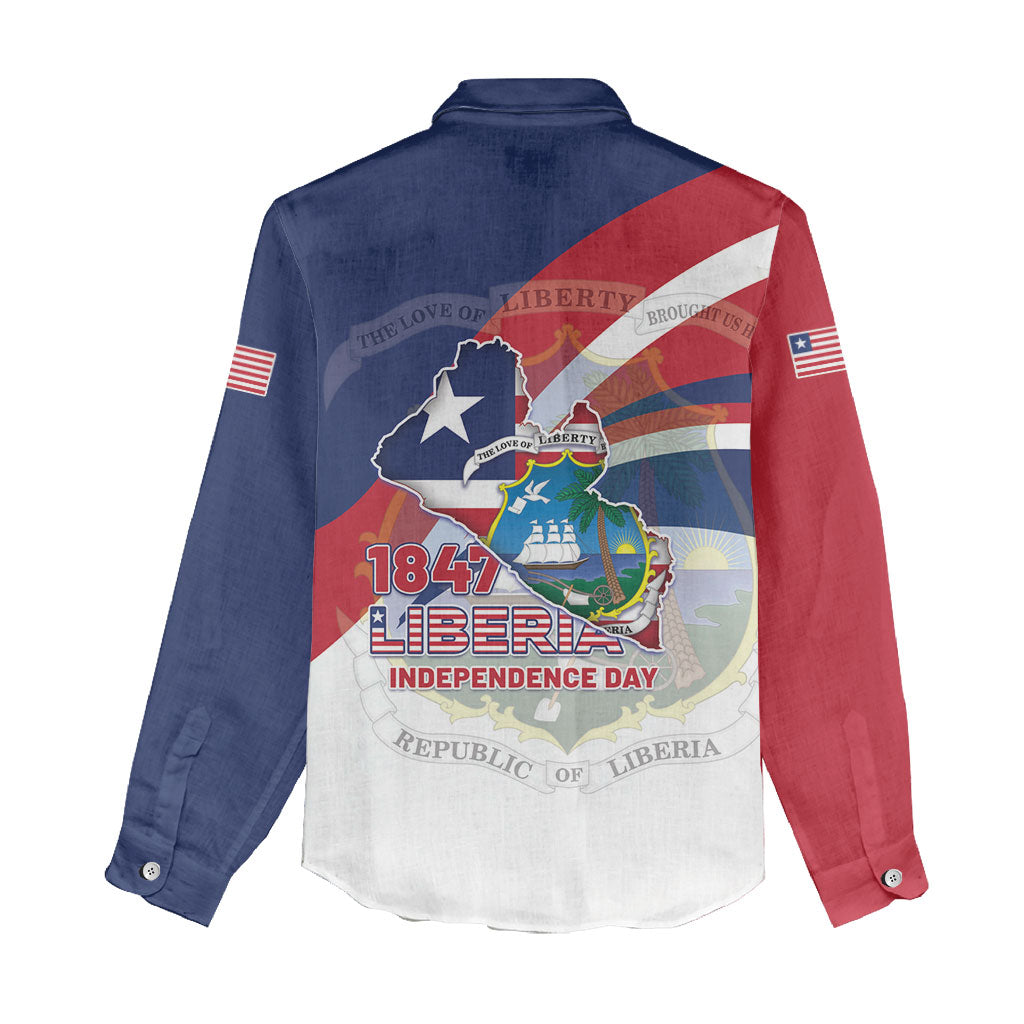 Liberia 1847 Women Casual Shirt Happy Independence Day