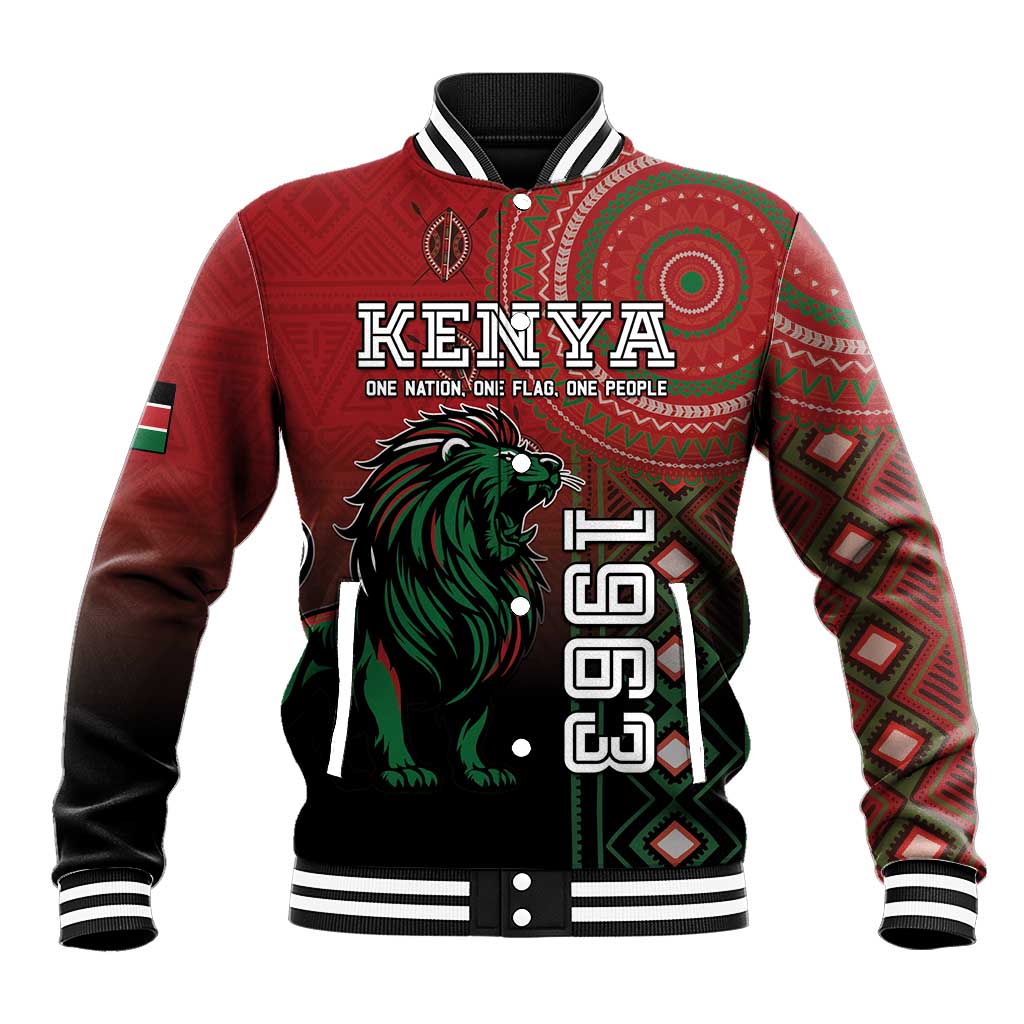 Personalised Kenya Jamhuri Day Baseball Jacket One Nation One Flag One People