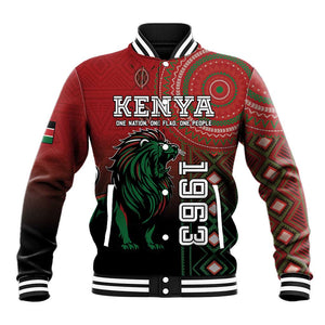 Personalised Kenya Jamhuri Day Baseball Jacket One Nation One Flag One People