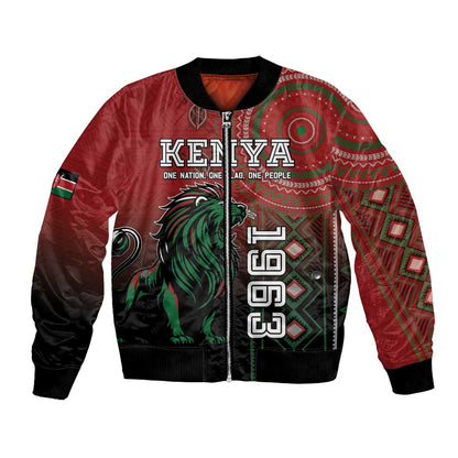 Personalised Kenya Jamhuri Day Bomber Jacket One Nation One Flag One People