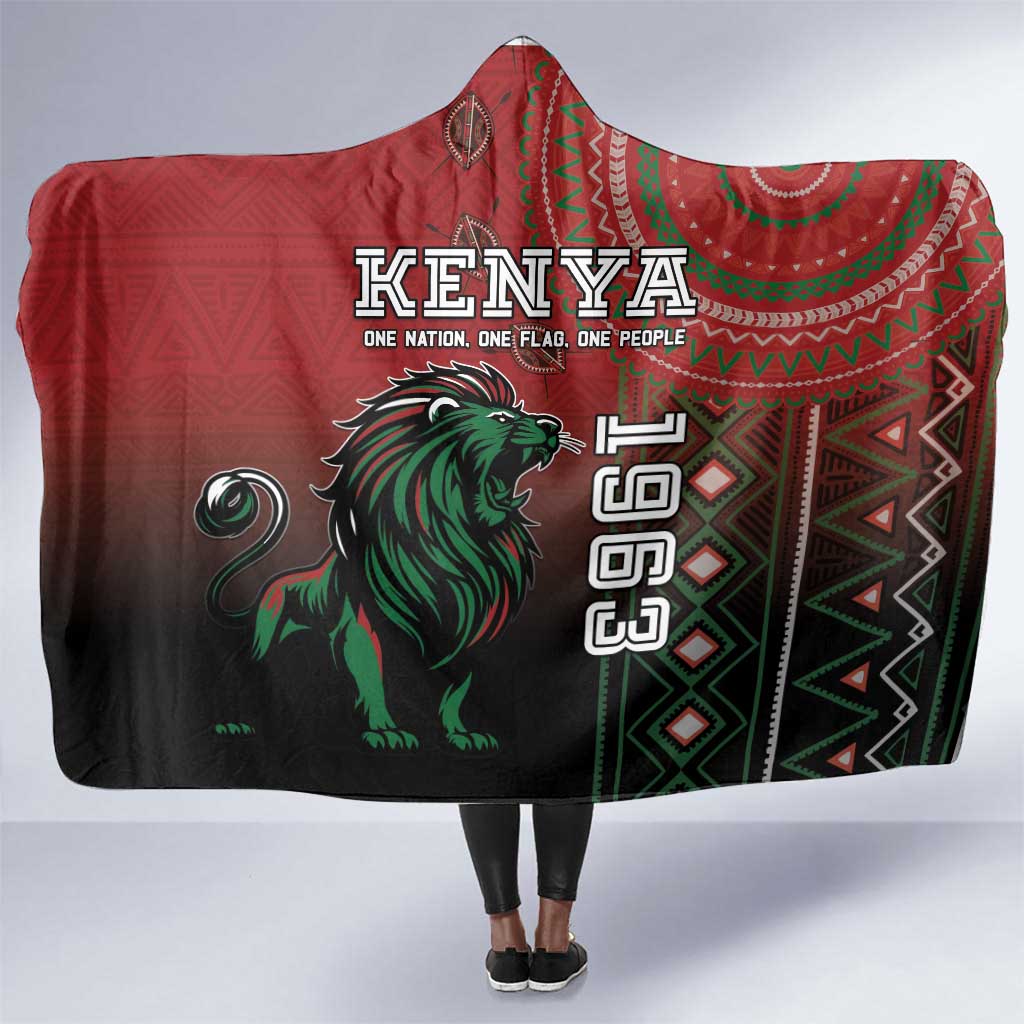 Kenya Jamhuri Day Hooded Blanket One Nation One Flag One People