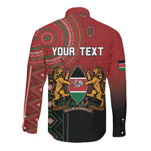 Personalised Kenya Jamhuri Day Long Sleeve Button Shirt One Nation One Flag One People