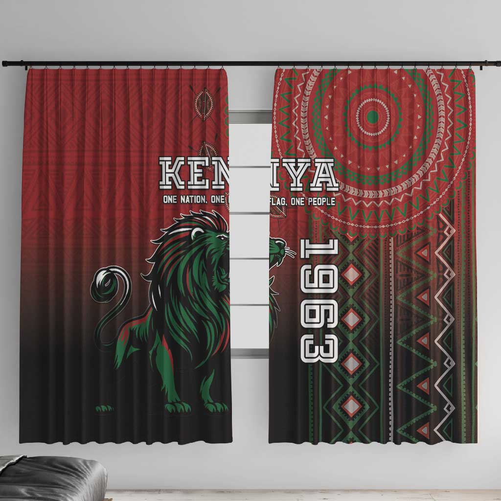 Kenya Jamhuri Day Window Curtain One Nation One Flag One People