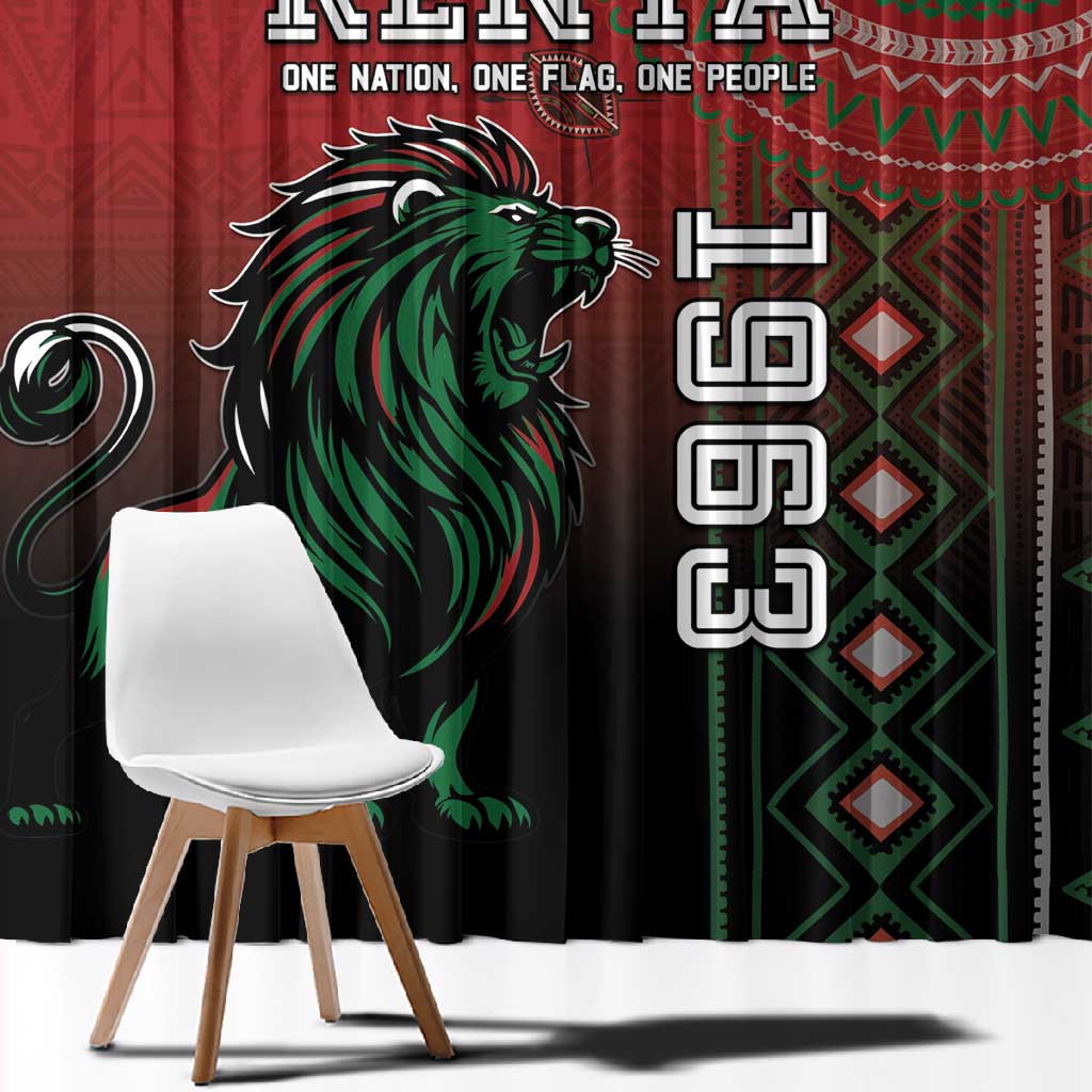 Kenya Jamhuri Day Window Curtain One Nation One Flag One People