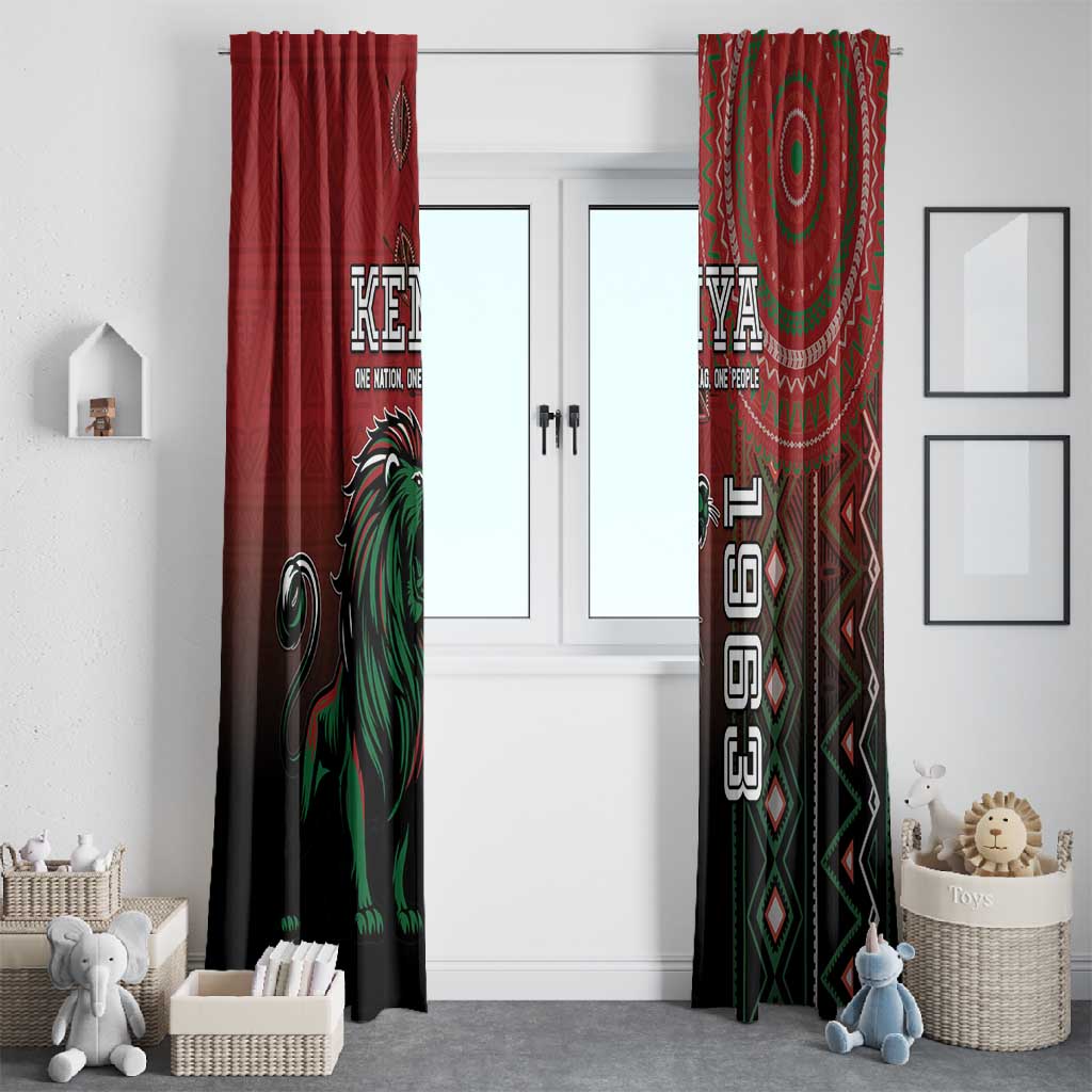 Kenya Jamhuri Day Window Curtain One Nation One Flag One People