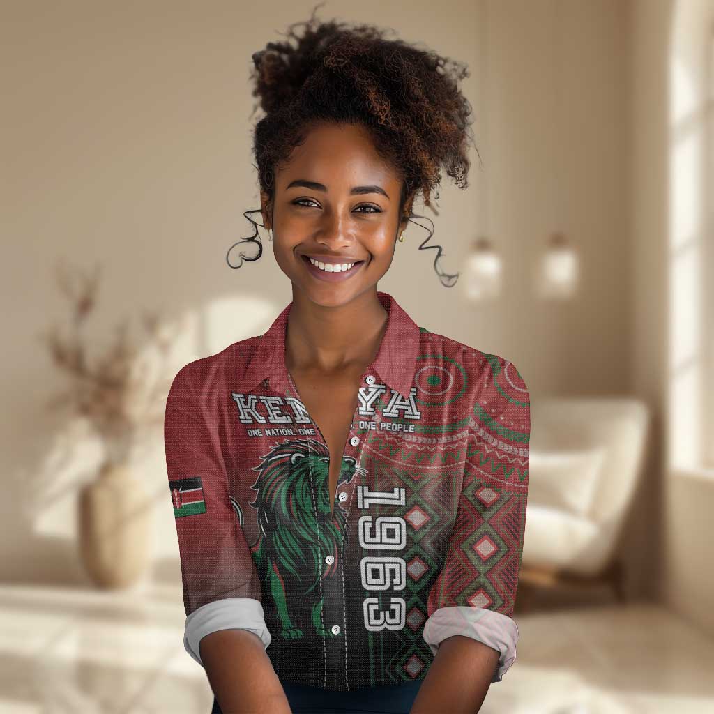 Personalised Kenya Jamhuri Day Women Casual Shirt One Nation One Flag One People LT05