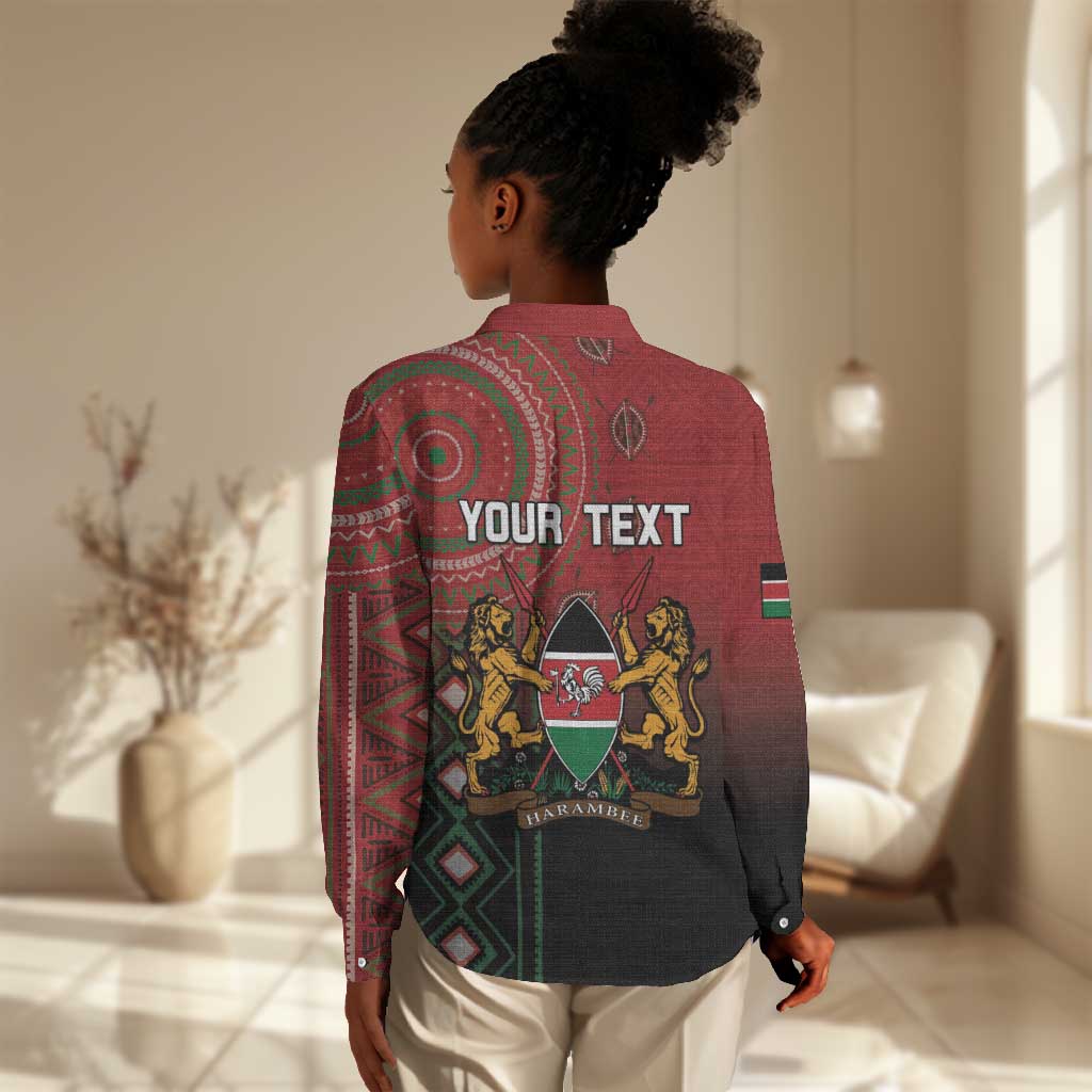 Personalised Kenya Jamhuri Day Women Casual Shirt One Nation One Flag One People LT05