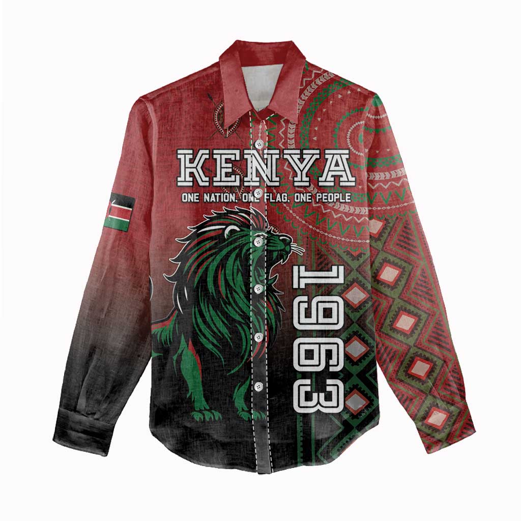 Personalised Kenya Jamhuri Day Women Casual Shirt One Nation One Flag One People LT05