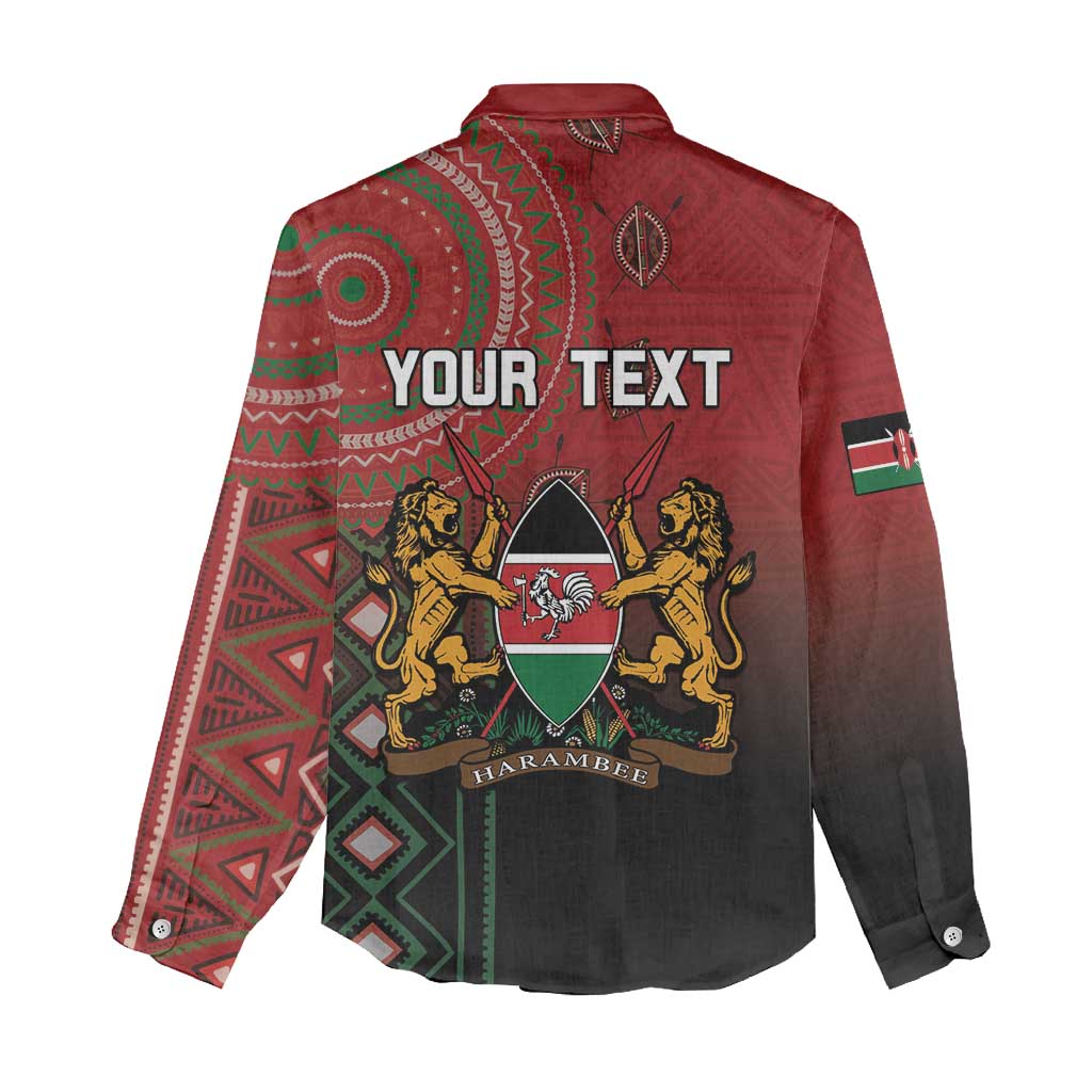 Personalised Kenya Jamhuri Day Women Casual Shirt One Nation One Flag One People LT05