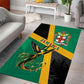 Jamaica Independence Day Area Rug Coat Of Arms With Doctor Bird Tropical Vibes