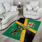 Jamaica Independence Day Area Rug Coat Of Arms With Doctor Bird Tropical Vibes