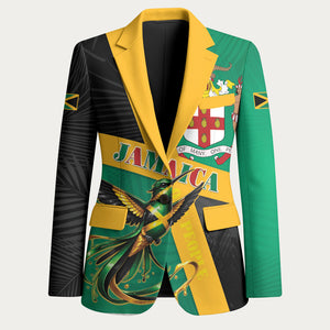 Jamaica Independence Day Blazer Coat Of Arms With Doctor Bird Tropical Vibes
