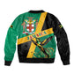 Jamaica Independence Day Bomber Jacket Coat Of Arms With Doctor Bird Tropical Vibes