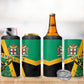 Jamaica Independence Day 4 in 1 Can Cooler Tumbler Coat Of Arms With Doctor Bird Tropical Vibes