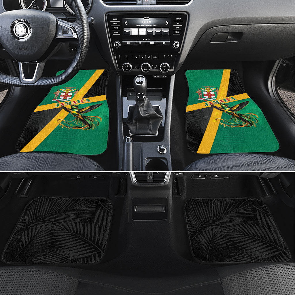 Jamaica Independence Day Car Mats Coat Of Arms With Doctor Bird Tropical Vibes