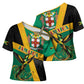 Jamaica Independence Day Cross Shoulder Shirt Coat Of Arms With Doctor Bird Tropical Vibes