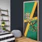 Jamaica Independence Day Door Cover Coat Of Arms With Doctor Bird Tropical Vibes