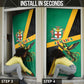 Jamaica Independence Day Door Cover Coat Of Arms With Doctor Bird Tropical Vibes