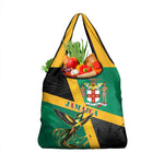 Jamaica Independence Day Grocery Bag Coat Of Arms With Doctor Bird Tropical Vibes