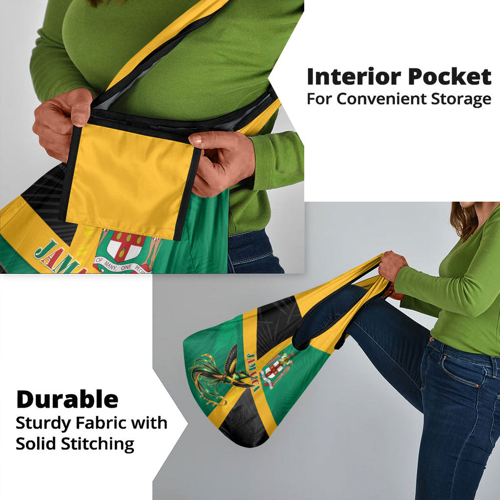 Jamaica Independence Day Grocery Bag Coat Of Arms With Doctor Bird Tropical Vibes