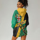 Jamaica Independence Day Hoodie Dress Coat Of Arms With Doctor Bird Tropical Vibes