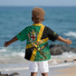Jamaica Independence Day Kid Hawaiian Shirt Coat Of Arms With Doctor Bird Tropical Vibes LT05
