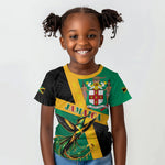 Jamaica Independence Day Kid T shirt Coat Of Arms With Doctor Bird Tropical Vibes