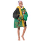 Jamaica Independence Day Kid Wearable Blanket Hoodie Coat Of Arms With Doctor Bird Tropical Vibes