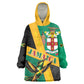 Jamaica Independence Day Kid Wearable Blanket Hoodie Coat Of Arms With Doctor Bird Tropical Vibes