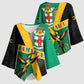 Jamaica Independence Day Kimono Sleeve Blouse Coat Of Arms With Doctor Bird Tropical Vibes