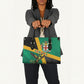 Jamaica Independence Day Leather Bag Coat Of Arms With Doctor Bird Tropical Vibes