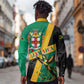 Jamaica Independence Day Long Sleeve Button Shirt Coat Of Arms With Doctor Bird Tropical Vibes