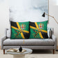 Jamaica Independence Day Pillow Cover Coat Of Arms With Doctor Bird Tropical Vibes