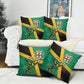 Jamaica Independence Day Pillow Cover Coat Of Arms With Doctor Bird Tropical Vibes