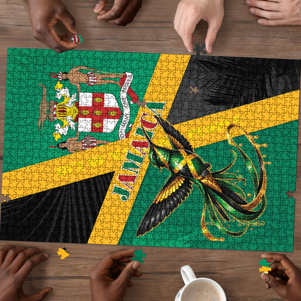 Jamaica Independence Day Puzzle Coat Of Arms With Doctor Bird Tropical Vibes