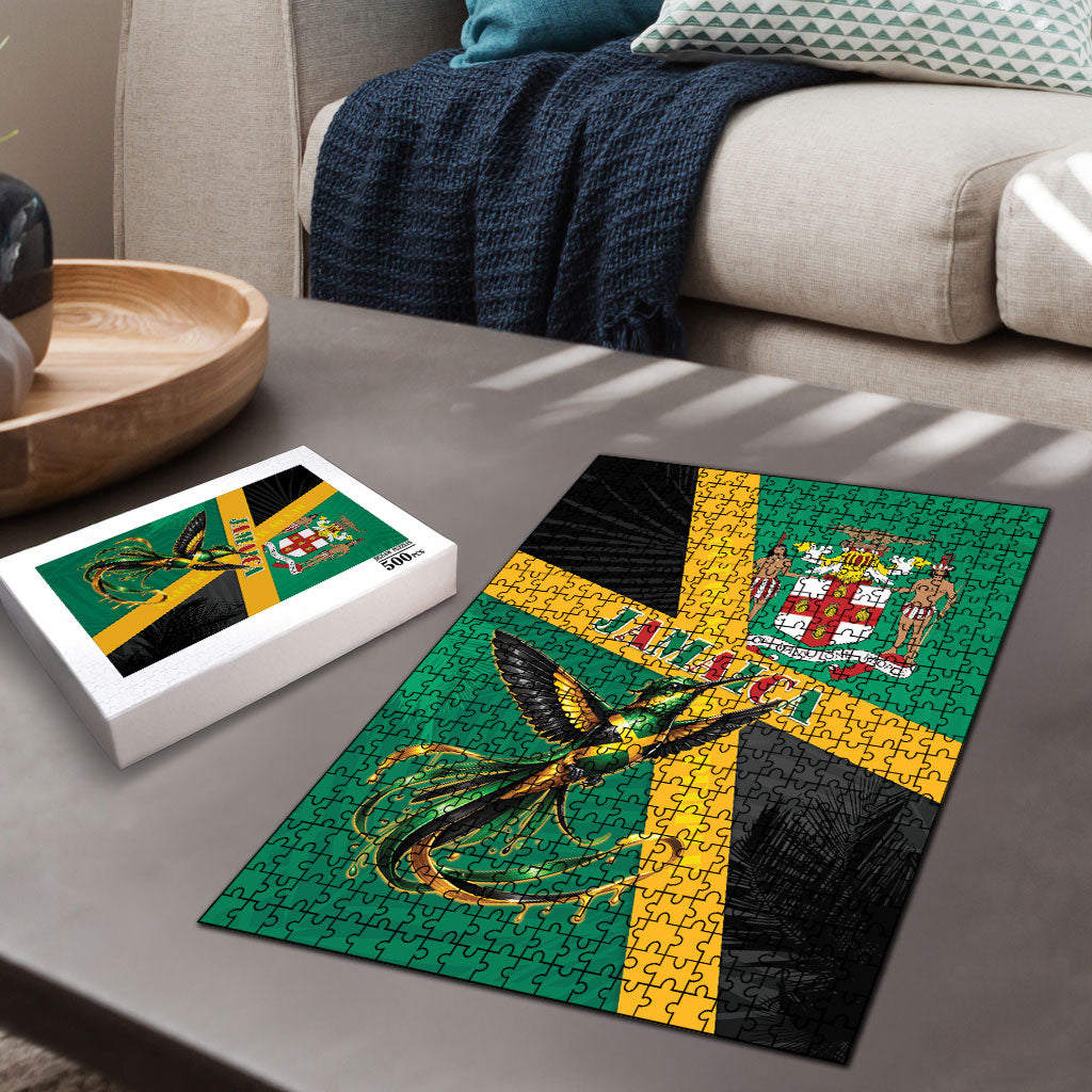Jamaica Independence Day Puzzle Coat Of Arms With Doctor Bird Tropical Vibes