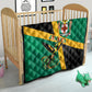 Jamaica Independence Day Quilt Coat Of Arms With Doctor Bird Tropical Vibes