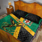 Jamaica Independence Day Quilt Bed Set Coat Of Arms With Doctor Bird Tropical Vibes