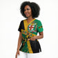 Jamaica Independence Day Scrub Top Coat Of Arms With Doctor Bird Tropical Vibes
