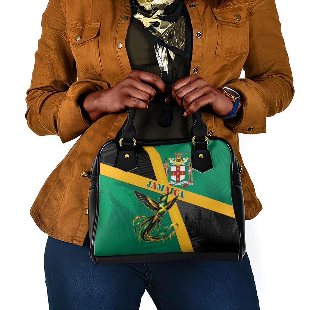 Jamaica Independence Day Shoulder Handbag Coat Of Arms With Doctor Bird Tropical Vibes