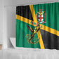 Jamaica Independence Day Shower Curtain Coat Of Arms With Doctor Bird Tropical Vibes